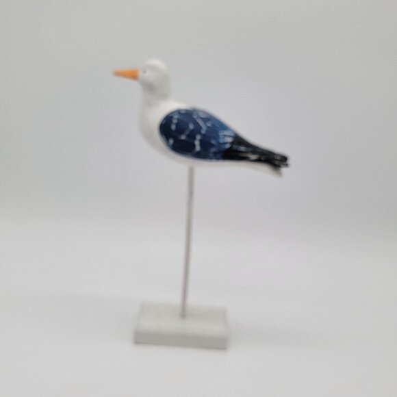 Set of 3 Wooden Sea Gull Statues Decor - Picture 7 of 11